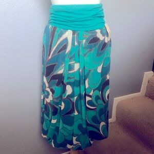 New Tropical flower print skirt